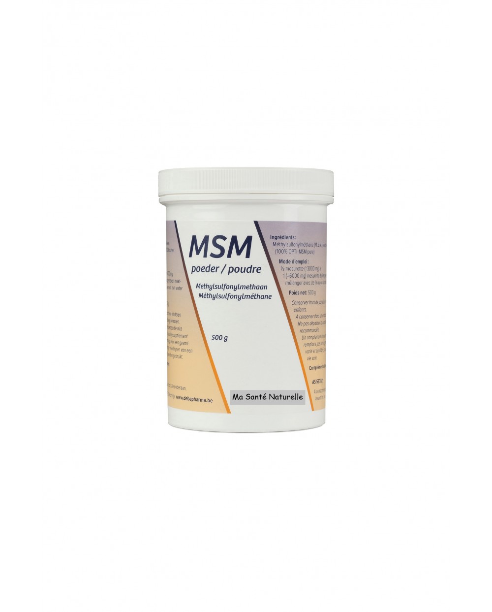 M.S.M. (MéthylSulphonylMéthane) poudre (OPTI-M.S.M.) 500 grammes